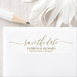 Chic Script Wedding Save the Date Rücksendeadresse