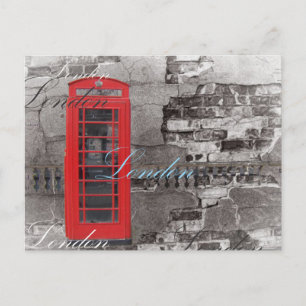Chic Scripts London Sehenswürdigkeit Red Telefone Postkarte