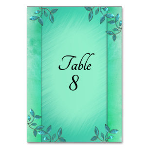 Chic Sea Green Columns Tischnummer