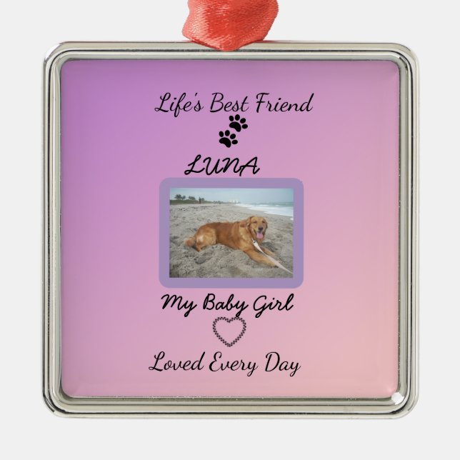 Chic Seasonal Companion Keepsake Ornament Aus Metall (Vorne)