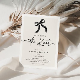 Chic 'She's The Knot Black Bow Brautparty Einladung