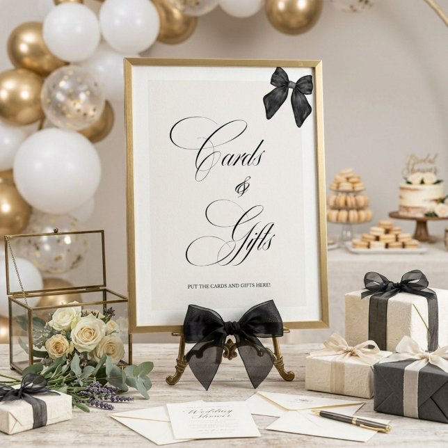 Chic 'She's The Knot Black Bow Mimosa Bar Poster (Von Creator hochgeladen)