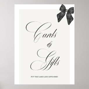 Chic 'She's The Knot Black Bow Mimosa Bar Poster