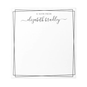 Chic Signature   Aus dem Schreibtisch des Notepad Notizblock