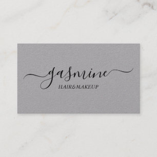 Chic Signature Premium Grau und Schwarz Typografie Visitenkarte