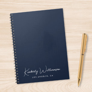 Chic Signature Script Blue Notizblock