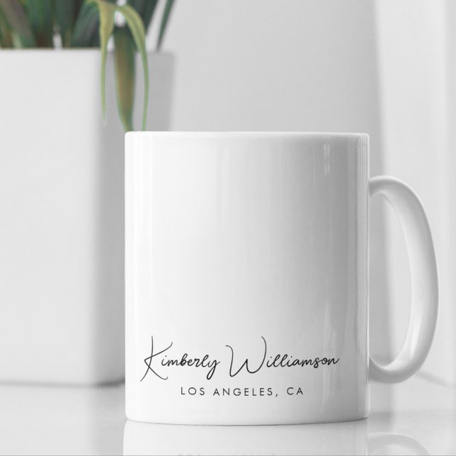 Chic Signature Script Business Kaffeetasse (Empower your name in our signature script as your logo and brand identity)