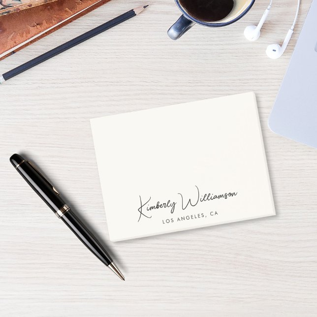 Chic Signature Script Cream Post-it Klebezettel (Von Creator hochgeladen)