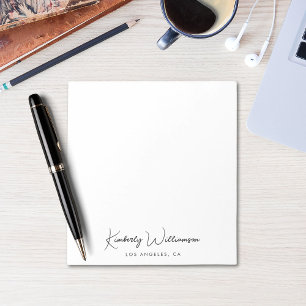 Chic Signature Script Monogram Notizblock