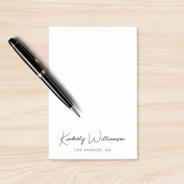 Chic Signature Script Post-it Klebezettel (Empower your name in our signature script as your logo and brand identity)