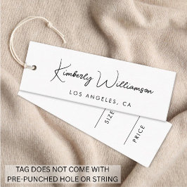 Chic Signature Script Price Hang Tag