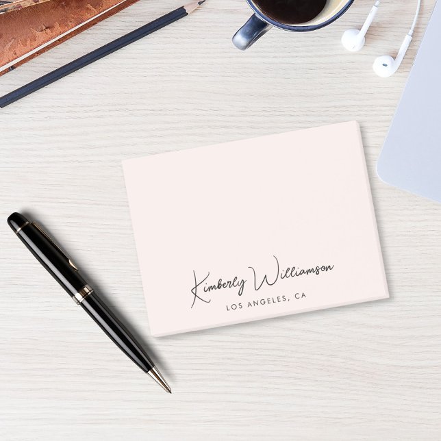 Chic Signature Script rosa Post-it Klebezettel (Von Creator hochgeladen)