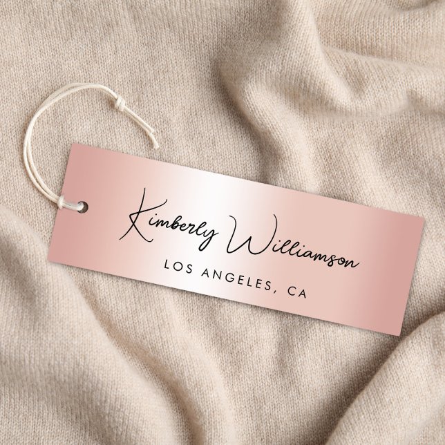 Chic Signature Script Rose Gold Hang Tag (Von Creator hochgeladen)