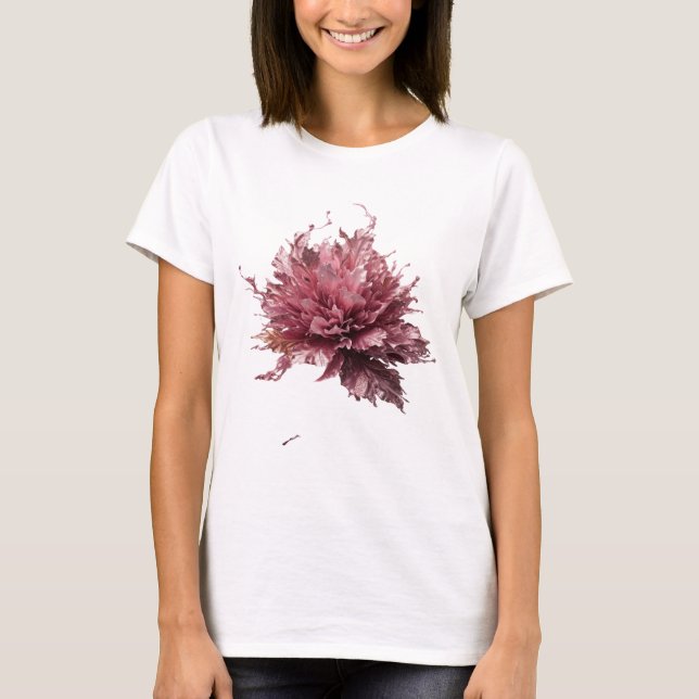 Chic Silber ABSTRACT ART Design T-Shirt (Vorderseite)