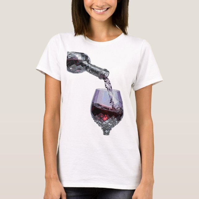 Chic Silber ABSTRACT ART Design T-Shirt (Vorderseite)