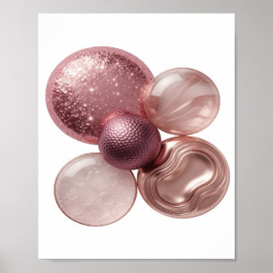Chic Silber ABSTRACT ART Kunstprint Poster