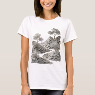 Chic Silber ABSTRACT ART Kunstprint v2 T-Shirt