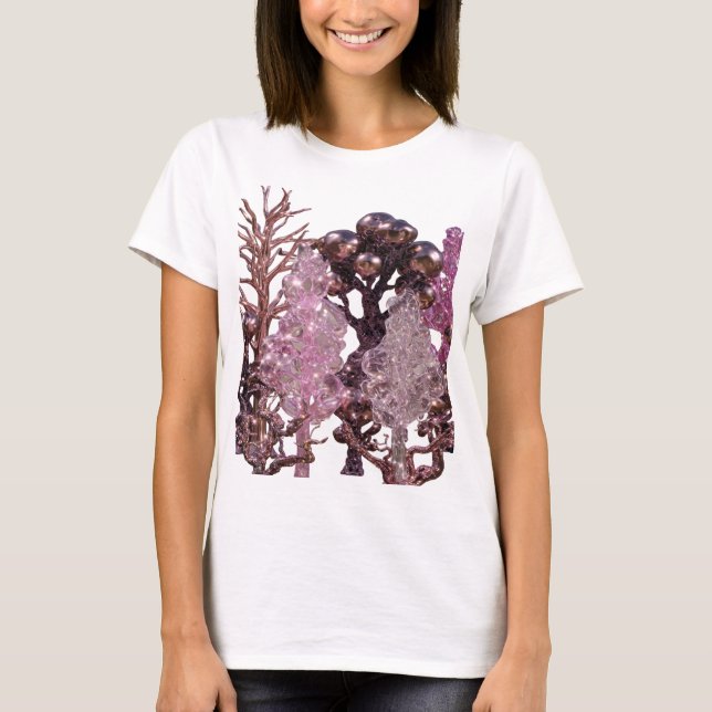 Chic Silber ABSTRACT ART Statement Design T-Shirt (Vorderseite)