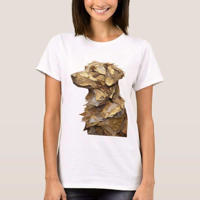 Chic Silber ABSTRACTE KUNST Abstrakte Gestaltung T-Shirt (Vorderseite)