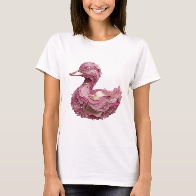 Chic Silber ANIMAL 01 3D Text Art T-Shirt (Vorderseite)