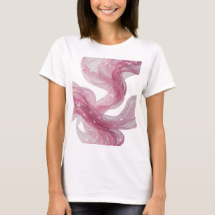 Chic Silber PINK WAVE Modedesign T-Shirt