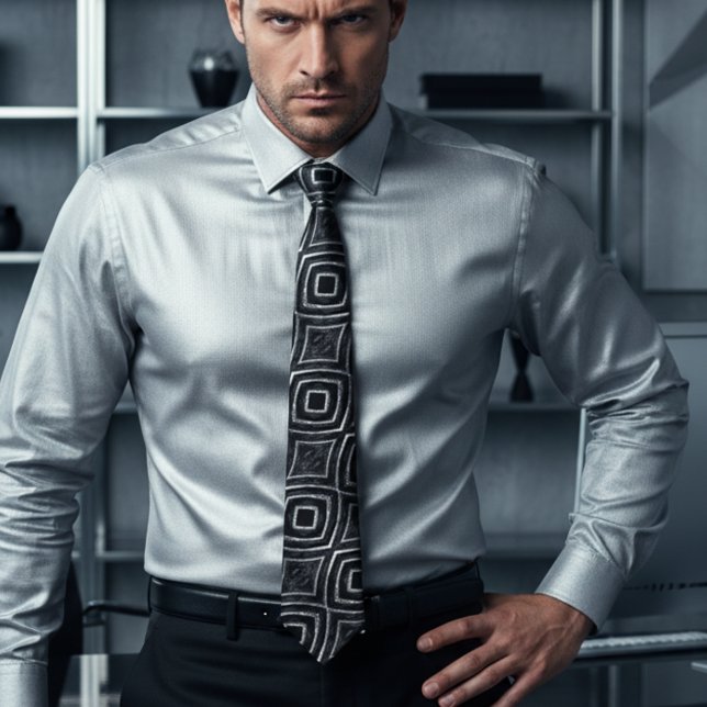 Chic Silber- und Schwarzfunkelhochzeit Krawatte (Von Creator hochgeladen)