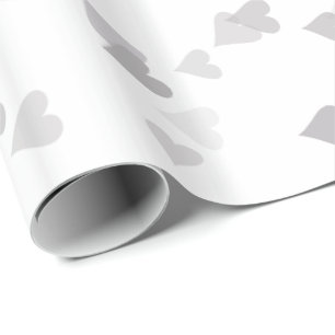 Chic silberne Herzen Konfetti-Geschenkverpackung Geschenkpapier