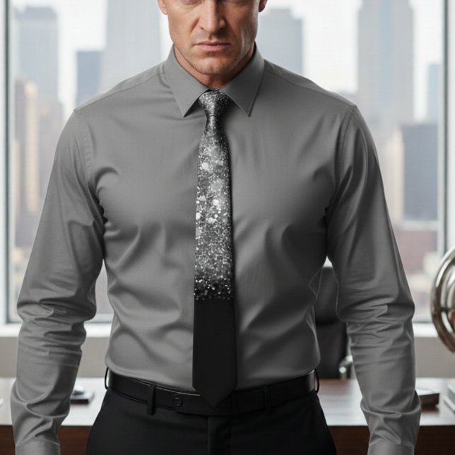 Chic silberne Ober Funkelhochzeit Krawatte (Von Creator hochgeladen)