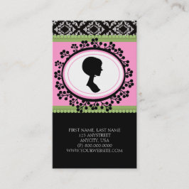 Chic-Silhouette-Geschäfts-Karten Visitenkarte