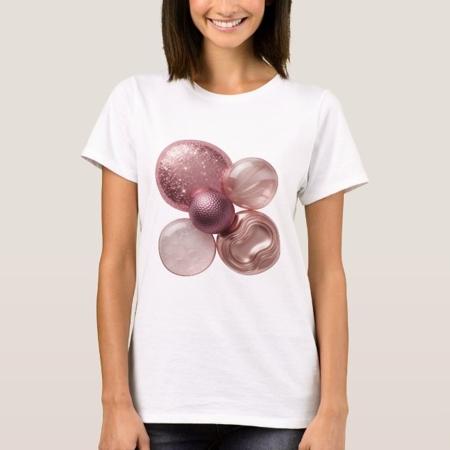 Chic Silver ABSTRACT ART Kunstprint T-Shirt (Vorderseite)