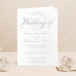 Chic Silver Foil Skript Faltding Hochzeit Einladun Folienkarte