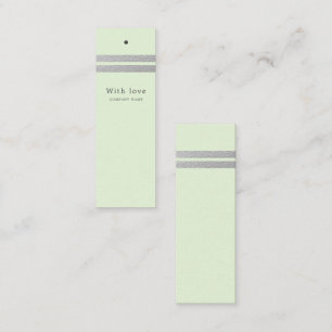 Chic Silver Foil Streifen Mint Green Gift Tags