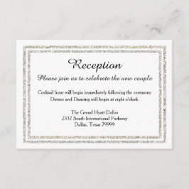 Chic Silver Glitzer Trim-Empfang Invision Einladung