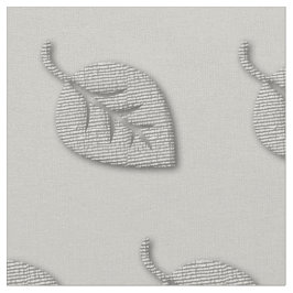 Chic Silver Gray Blätter Pattern Stoff