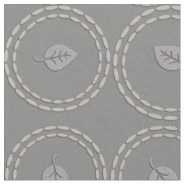 Chic Silver Gray Leaf Muster Stoff