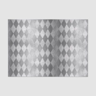 Chic Silver Harlequin Diamond-Musterpapier Seidenpapier