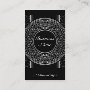 Chic Silver Medallion Business Card 2 Visitenkarte