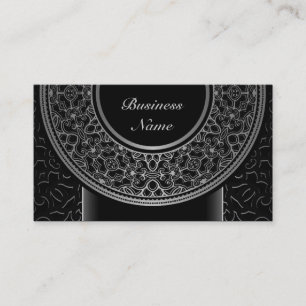 Chic Silver Medallion Business Card 3 Visitenkarte