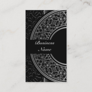 Chic Silver Medallion Business Card 4 Visitenkarte