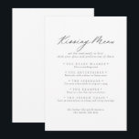 Chic Silver Wedding Kissing Menu Game Card<br><div class="desc">Diese schicke silberne Hochzeitskissingkarte eignet sich perfekt für einen rustikalen Hochzeitsempfang. Das schlichte und elegante Design zeichnet sich durch klassische und extravagante Schrift-Typografie in Silber aus.</div>