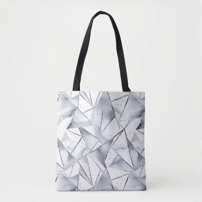 Chic Silver White Triangle Weihnachten (Vorderseite)