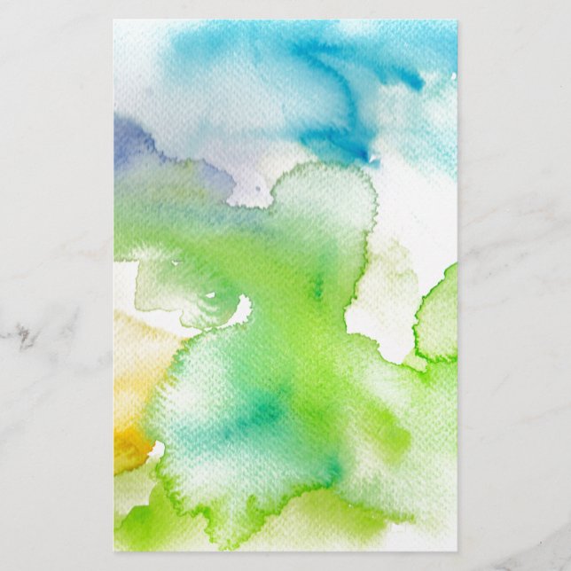 Chic Simple Beautiful Abstrakt Watercolor Muster (Vorderseite)