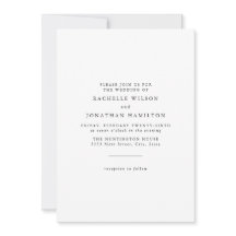 Chic Simple Foto Schwarz-weiß Monogram Wedding