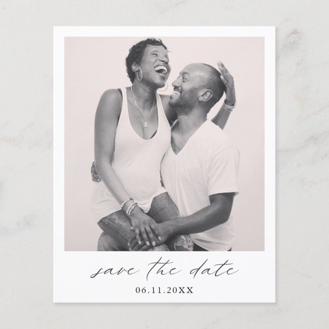 Chic Simple Foto Wedding Save the Date (Vorderseite)