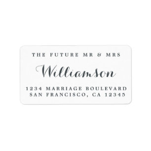 Chic Simple Future Mrs. Wedding Rücksendeadresse L Adressaufkleber