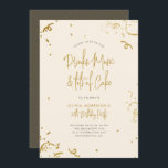 Chic Simple Gold Glitzer Confetti 30. Geburtstag Einladung<br><div class="desc">Chic Simple Gold Glitzer Confetti 30. Geburtstag Einladung. Mit Imitaten Gold Glitzer Konfetti rund um die Ecke mit "Drinks,  Musik und viel Kuchen" in einer schicken handgeschriebenen Schrift Typografie. Perfekt für jede Meilenstein Geburtstagsparty!</div>