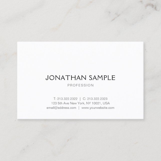 Chic Simple Graphic Design Moderne Vorlage Trendy Visitenkarte (Vorderseite)