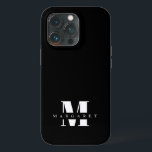 Chic Simple Minimalistisch Bold Letter Monogram Na Case-Mate iPhone Hülle<br><div class="desc">Chic Simple Minimalistisch Bold Letter Monogram Name iPhone 13 Pro Case</div>