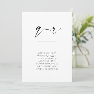 Chic Simple Modern Script Alphabetical Sitting Q-R
