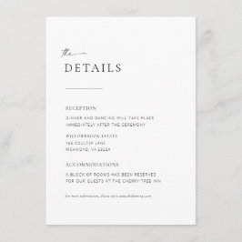 Chic + Simple Modern Script Wedding Card Begleitkarte